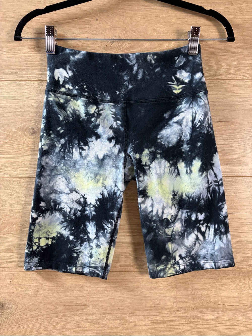 Calvin Klein Performance Cotton Spandex Biker Shirts Athletic Bottoms XS Tie Dye